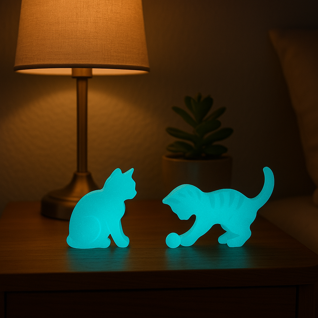 Leuchtende Katze Im Kinderzimmer