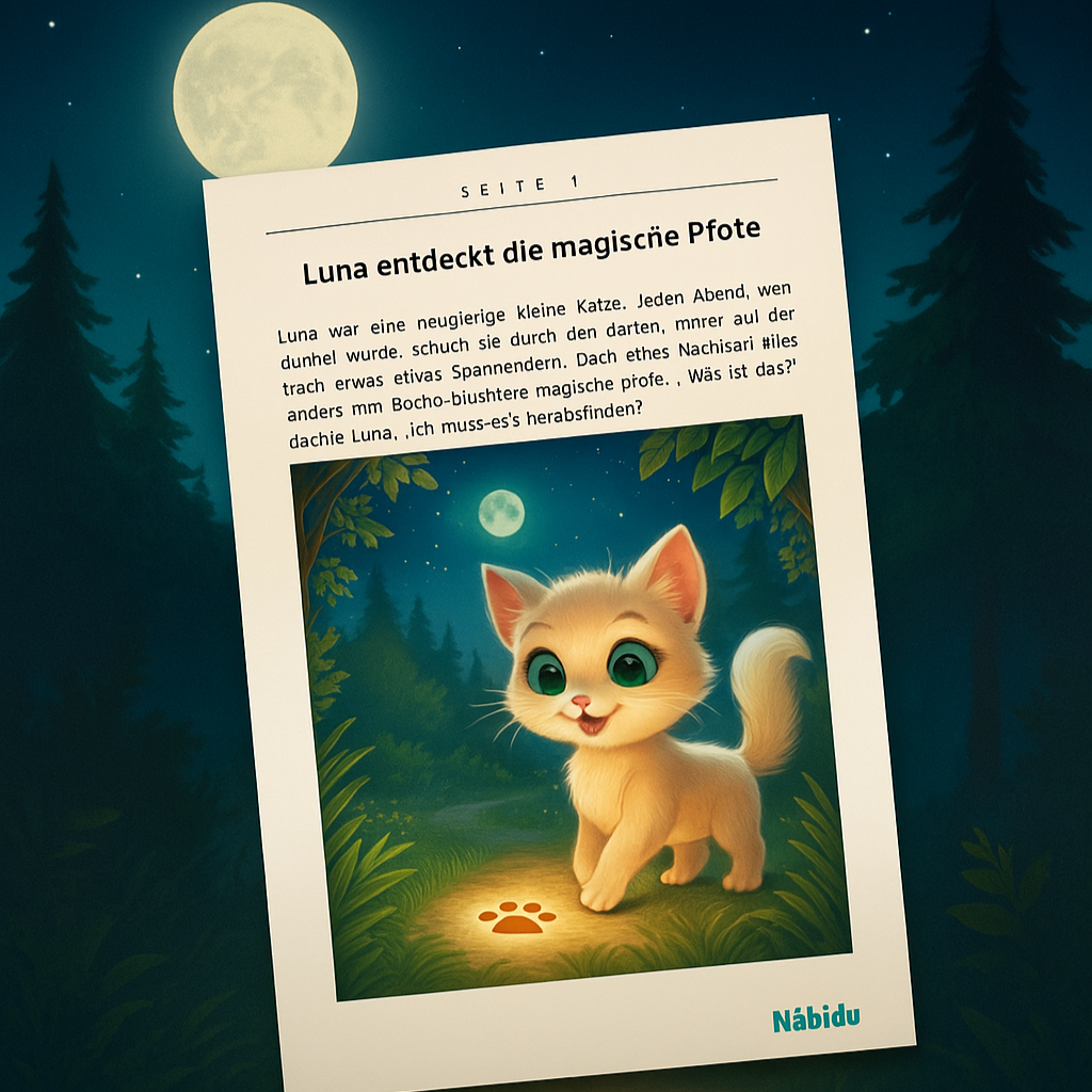 Eine Gute Nacht Geschichte über eine neugierige Katze 